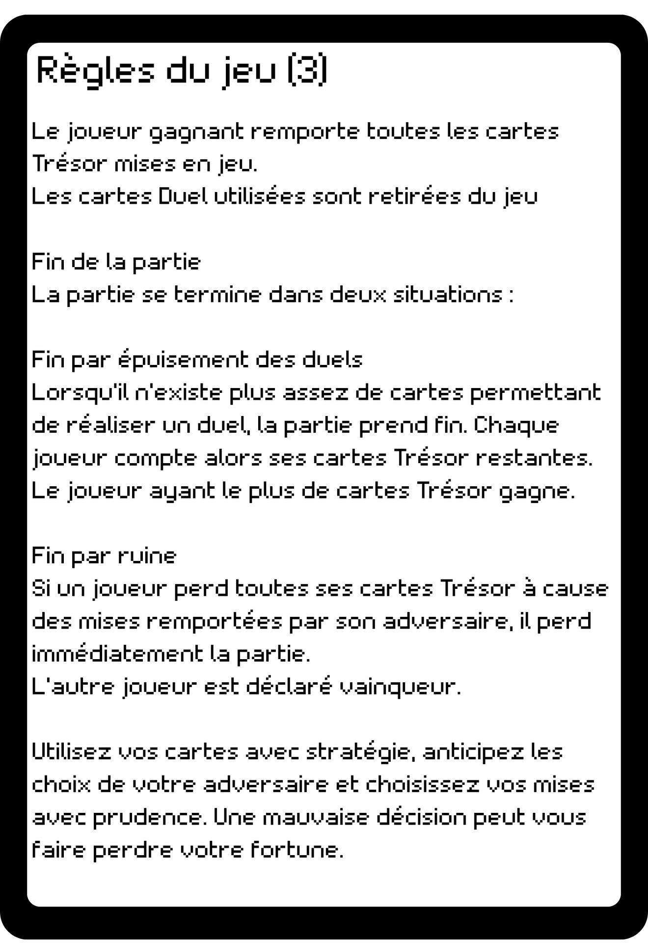 Règles du jeu 3