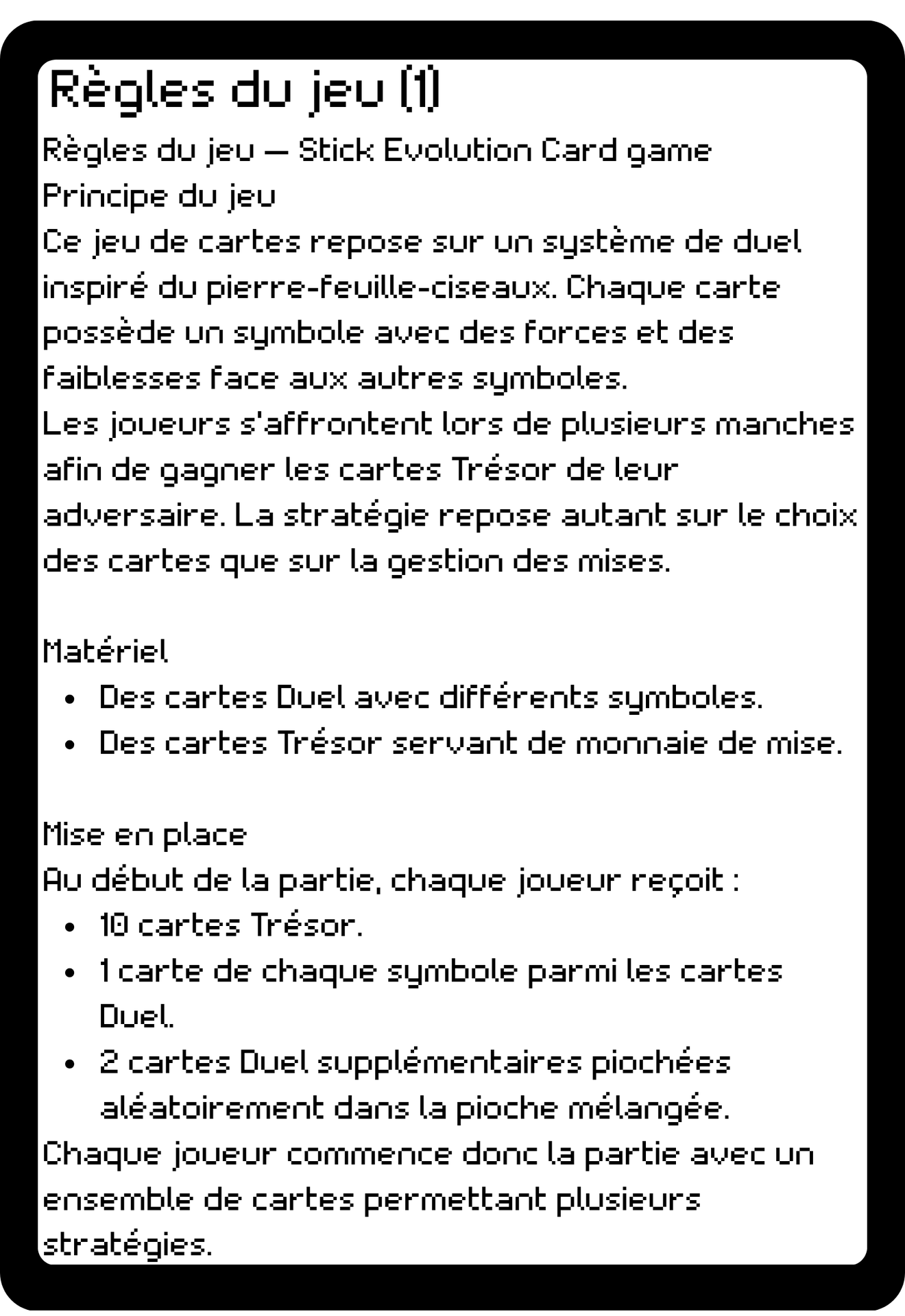 Règles du jeu 1